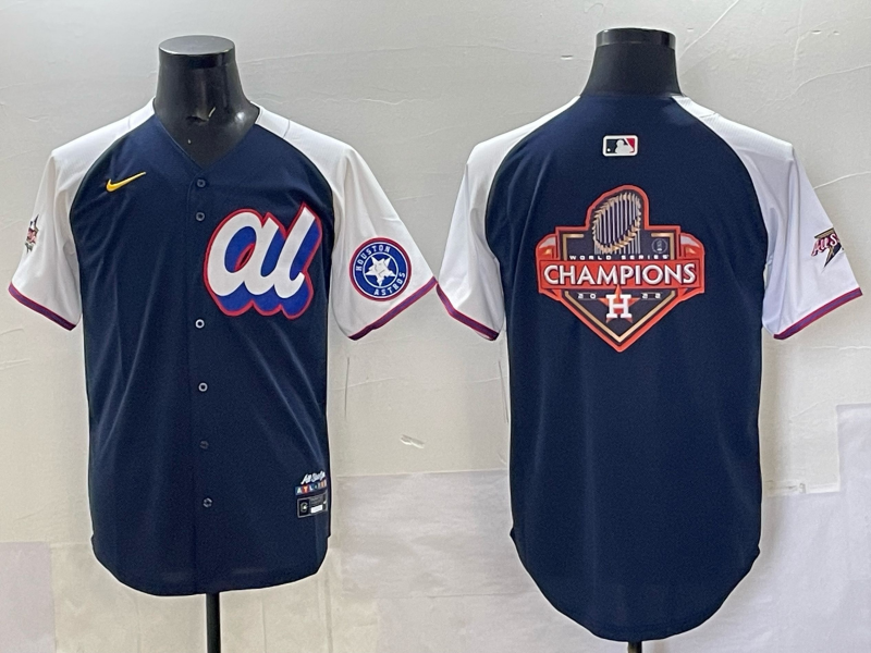 Men 2025 Houston Astros blank Blue All star Nike MLB Jersey 003